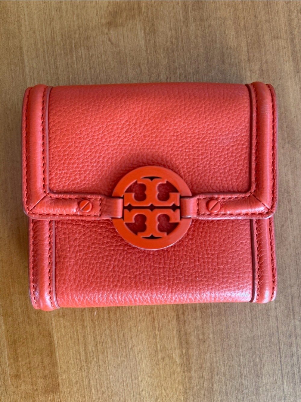 TORY BURCH Pebbled Leather Wallet